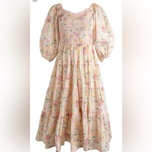 Ivy City Co Pastel Floral Midi Dress